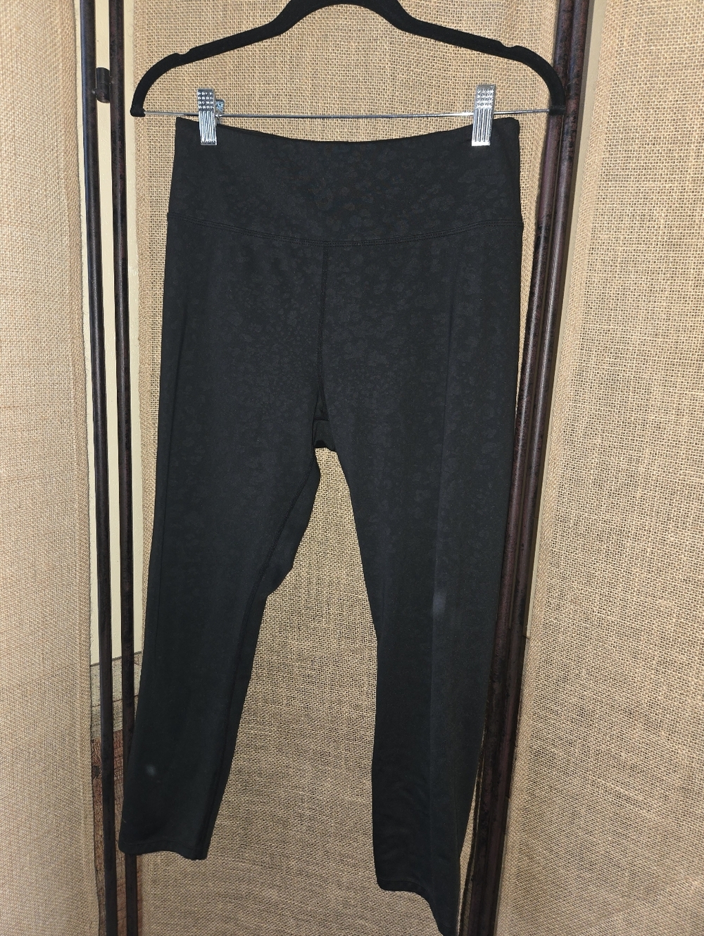 Women's Black Nanette Lepore Play Fitness Workout Leggings Media Pocket Size Med